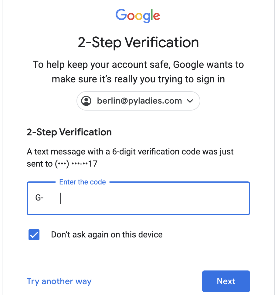2fa workflow step 3