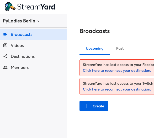 create broadcast step1