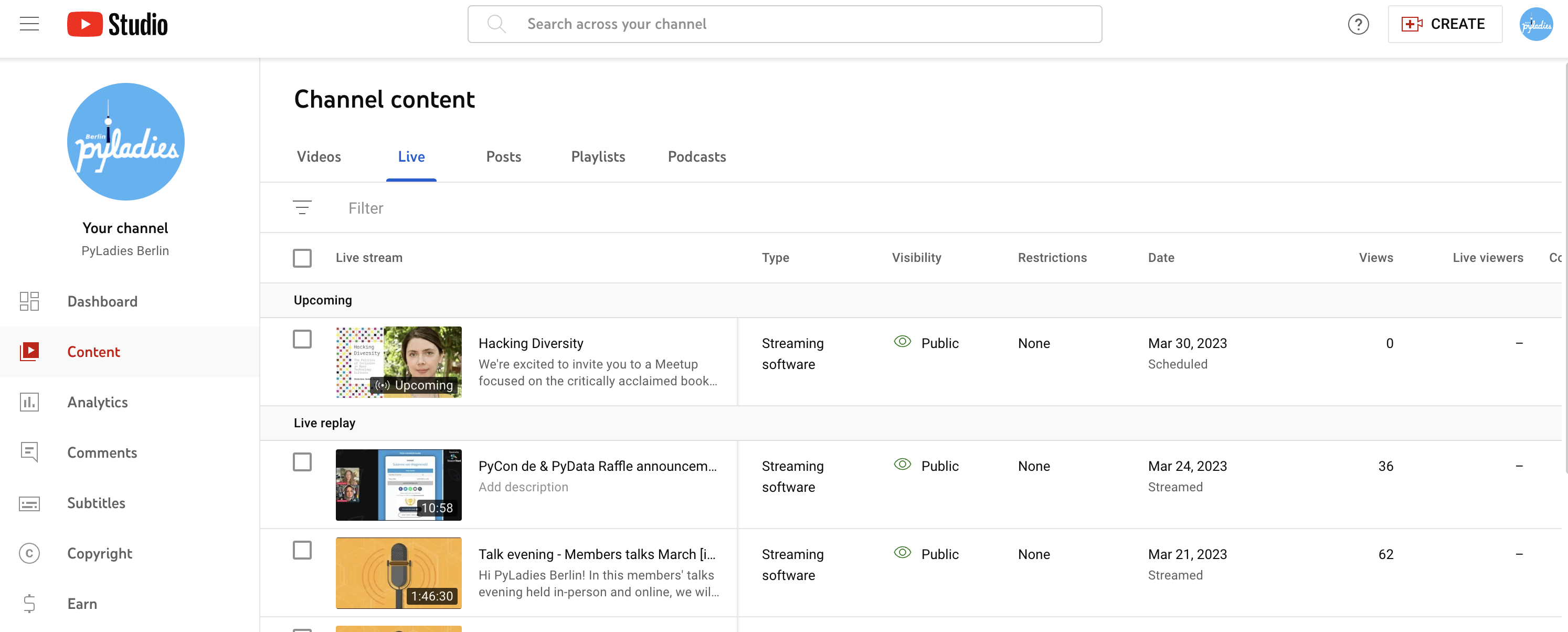 how broadcast is used by youtube step3